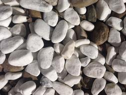 White Grey Stones pebbles