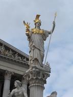 pillar statue in Justizia Vienna Austria