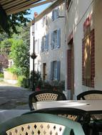 restaurant tables outside