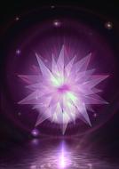 mirroring reflection star crystal