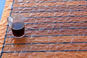 sweet coffee on table