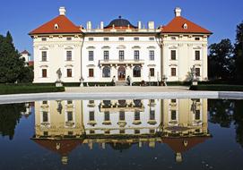 Slavkov Castle Reflection In The