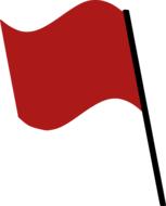 red flag blow flutter