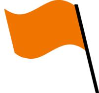 flag orange wind blow