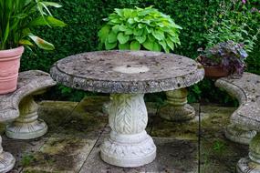 Table Stone Seating Area