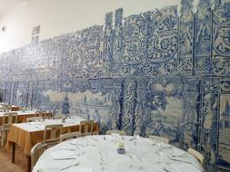 Painted wall in cafe