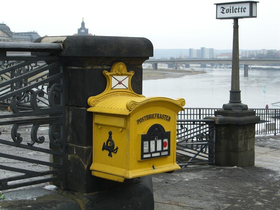 Mailbox Post Mail Box Yellow