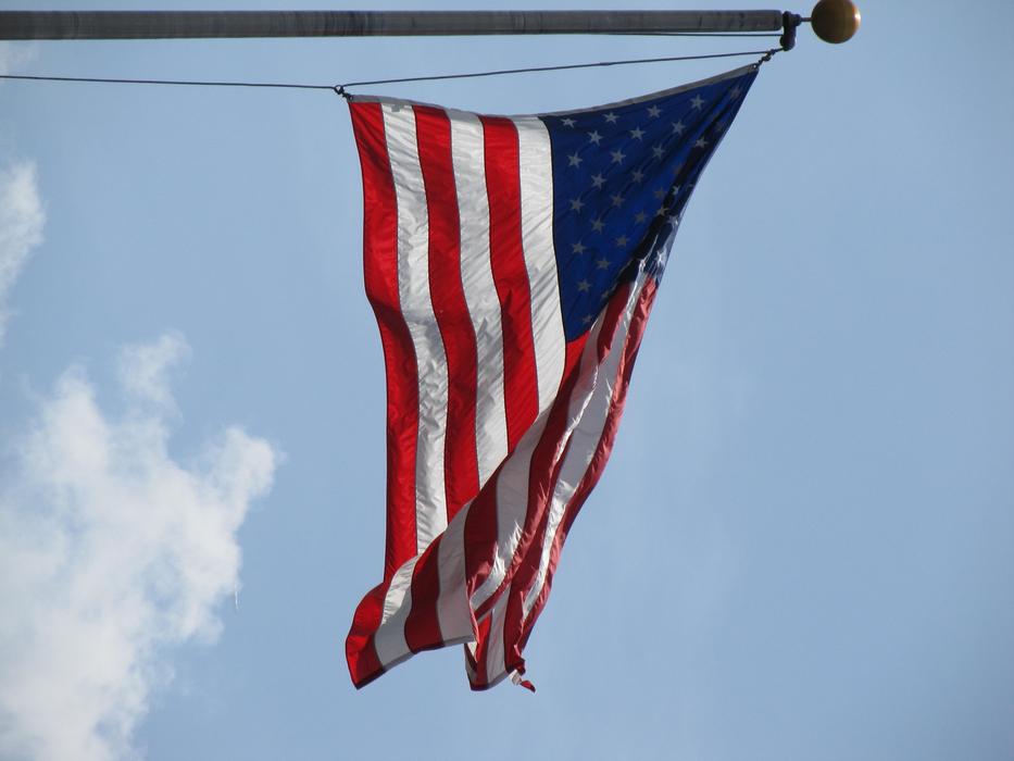 American Flag Flying Stars