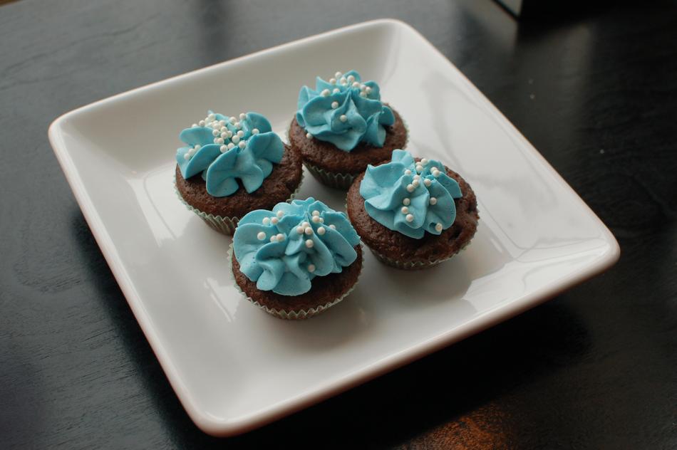 Cupcakes Plate Blue