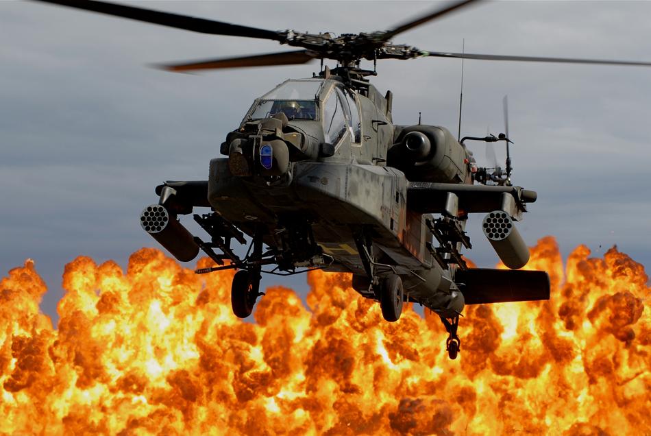 Helicopter Fire Explosion