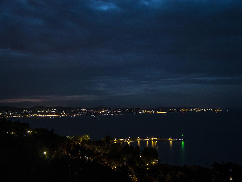 Evening lights on the pier