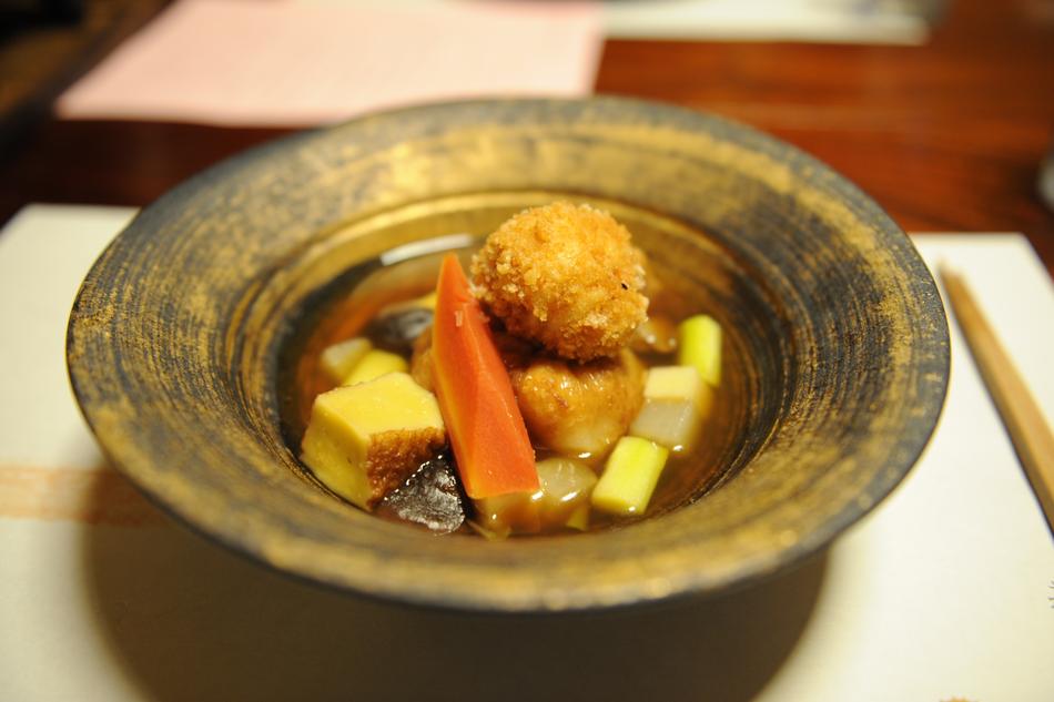 diet food on a plate in hakone, japan