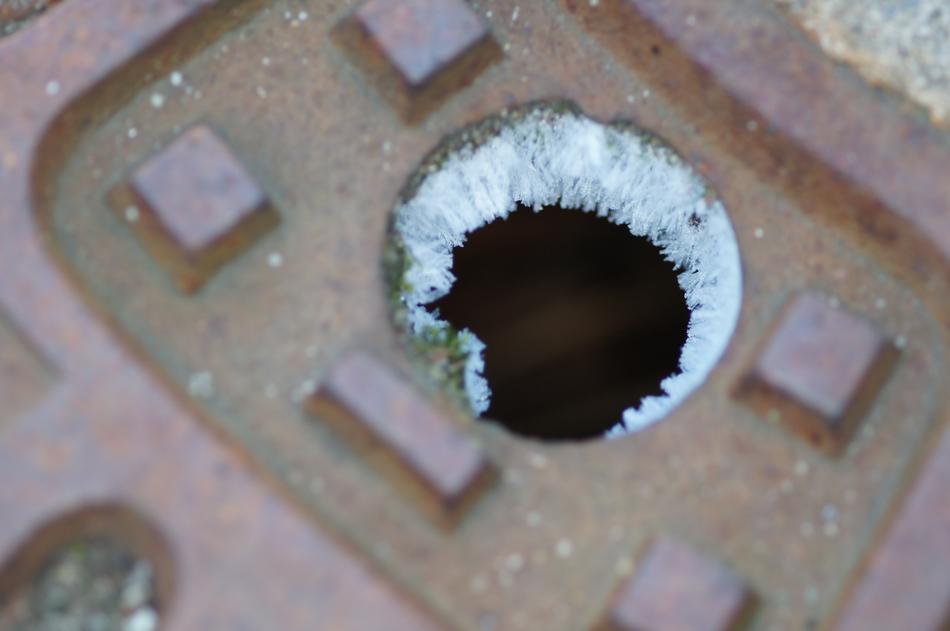Drain Iced Winter