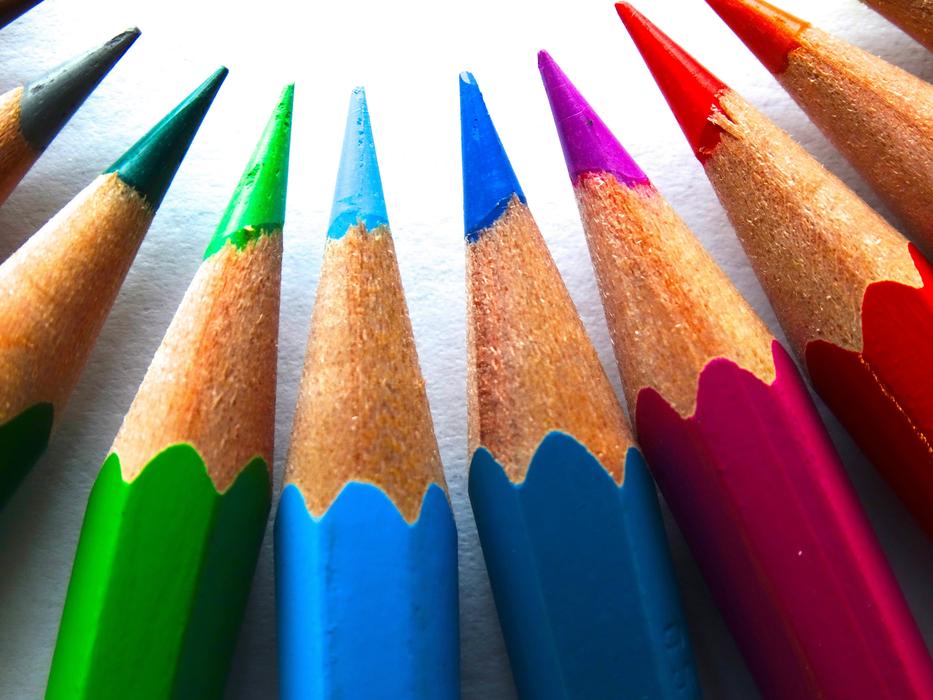 Colourful woody Pencils