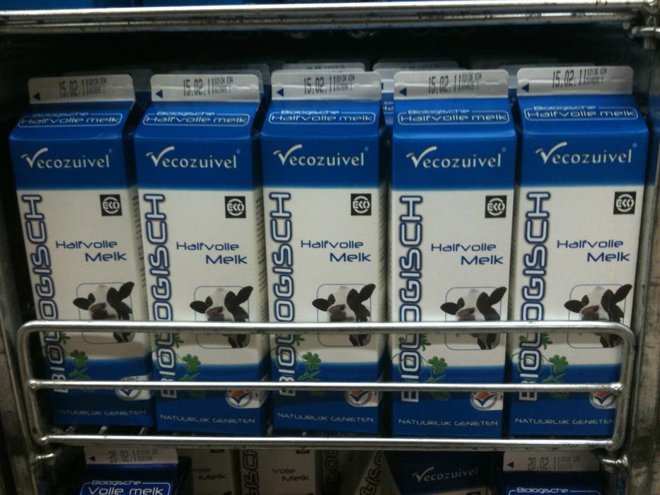 Milk in the supermarket