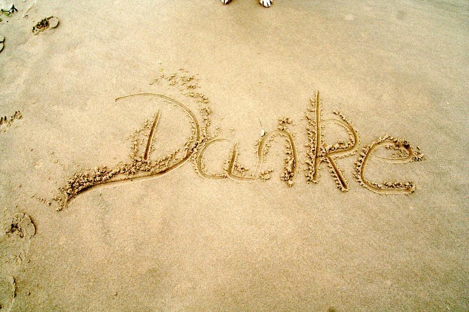 Thank You Sand writing