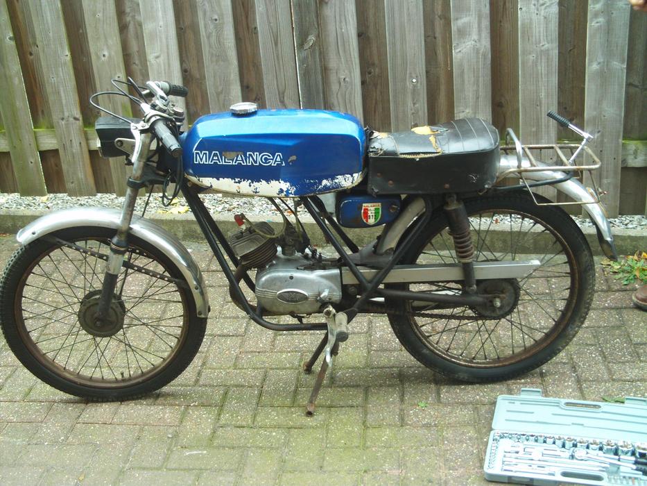 Old Moped bike in Italy Malanca