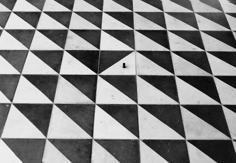 Card Of Chess Black And White