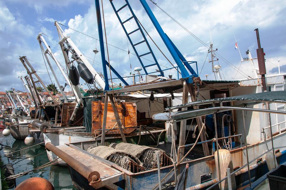 Boats Fishing Vessels in Sea