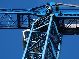 Load Crane tower with cabin at sky