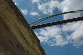 Corinth Canal Bridge in greece