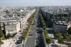 Champs Elysees city road