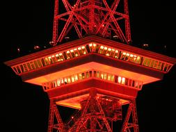 Radio Tower in Berlin at Night