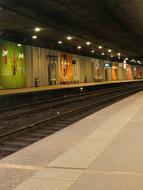 Metro Station in Paris at night