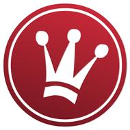 crown symbol label retro