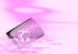glass earth surreal water pink