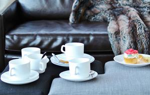 white tea cups