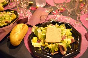 platter of vegetables and bread