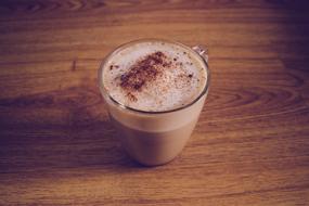 chocolate shavings in coffee