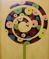 Flower Painting Wood decor