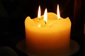 lighting Wax Candle Advent