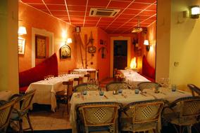lighted dining room