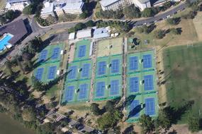 Tennis Aerial View Courts