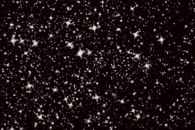 snow, white stars in darkness, sparkling snow, background