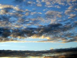 clouds in the sky on a summer morning