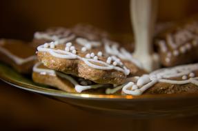 Gingerbread Christmas Cookies on plate