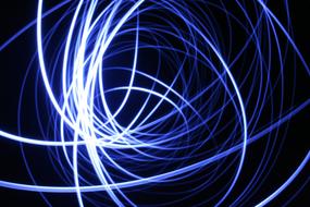 Light Drawing With Blue