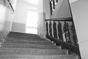 Stairs Railing Black And White