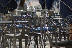 chairs and tables on deck