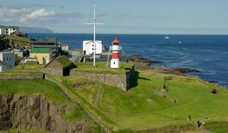 Faroes Port Lighthouse landscape