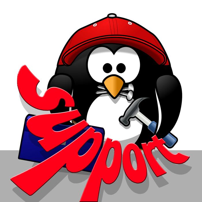 support penguin with tools