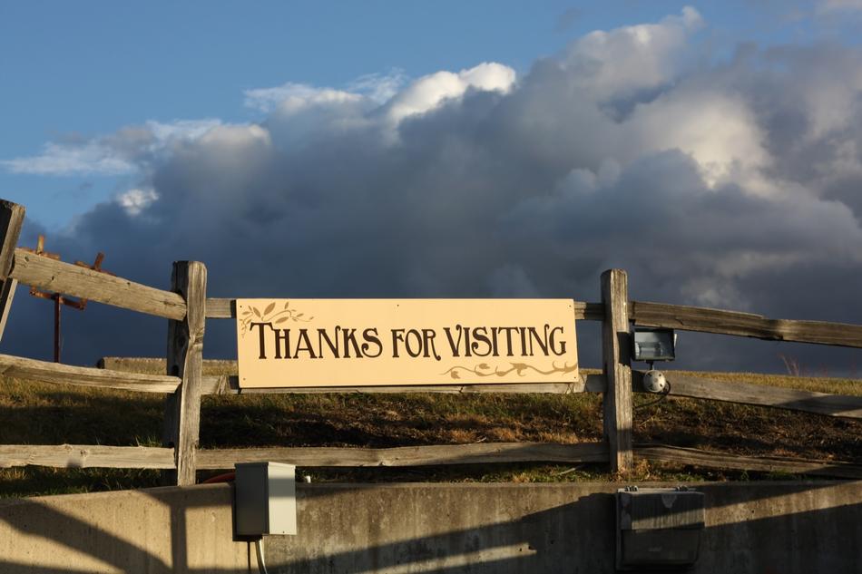 Sign Thanks For Visiting Fence