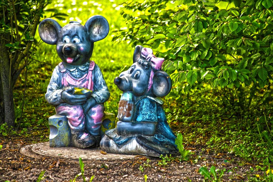 Mice Decoration Garden Stone