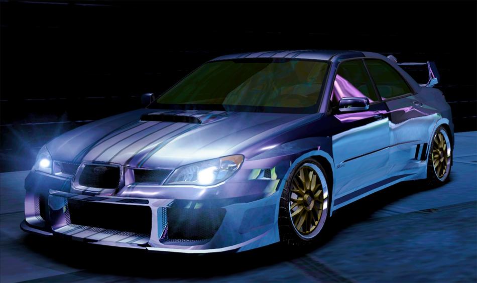 auto subaru impreza night dark