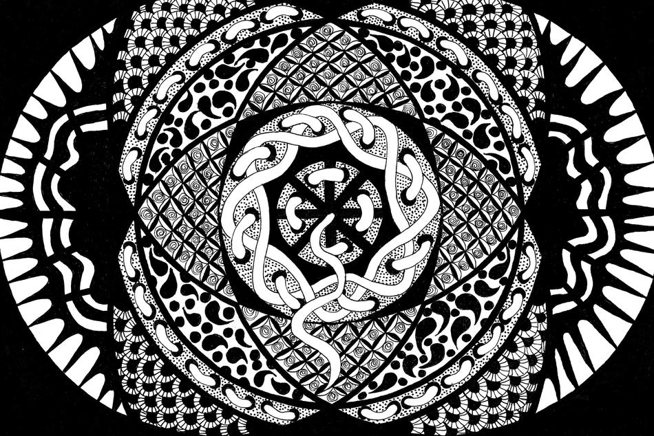 zentangle pictures rosette
