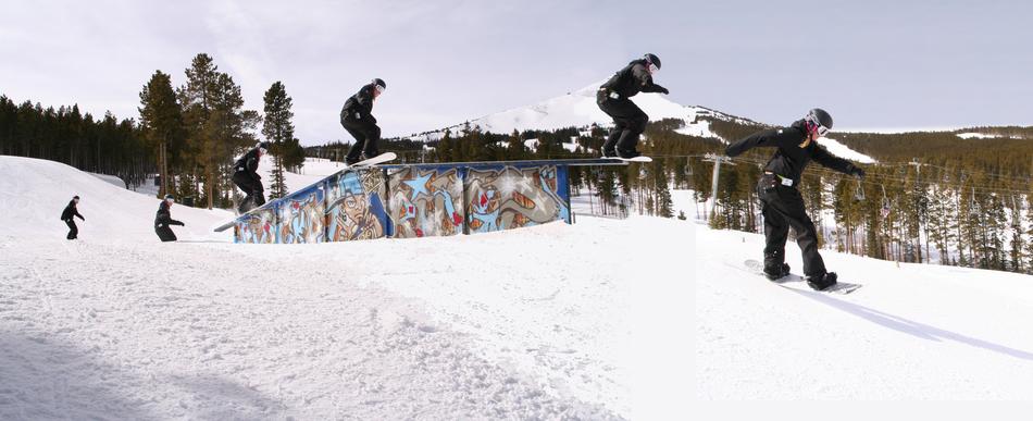Snowboarding Rail-Slide